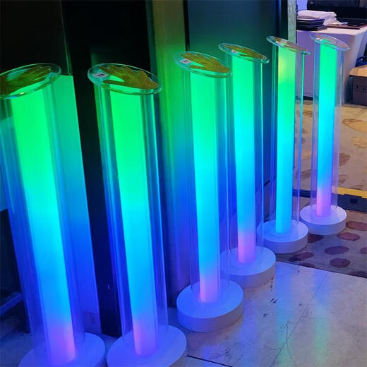 咏幻开业庆典启动仪式道具开幕发光活动手印立柱灯光亚克力手掌 倒三角启动灯柱