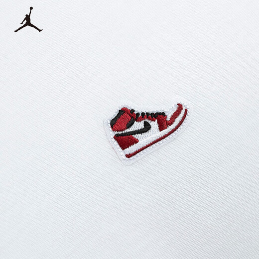 NIKE JORDAN Nike AJ children's summer T-shirt summer new moisture-absorbent and breathable children's short-sleeved pure white 150/72 recommended height 140-152cm