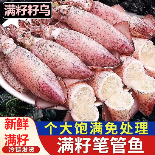 Whole seeds with seeds, fresh seafood, real seeds, whole seeds, black sea rabbits, small squid, small squid, full seeds, 8-12 pieces/Jin Jin is equal to 0.5 kg 1 Jin Jin is equal to 0.5 kg