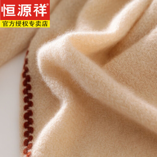 Hengyuanxiang 2024 Color sólido de otoño e invierno 100% puro de cachemira bufanda bufanda de tejido de mujer gruesa y cálida bufanda de espiga del palacio rojo