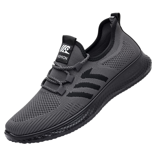 
Old man's head mesh shoes men's breathable flying mesh shoes 2025 spring and summer new outdoor travel shoes soft thick sole dad's shoes non-slip 15619 gray 42
