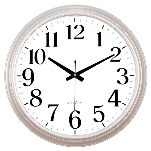 La historia del tiempo es una luz de pared de moda de diale de dial súper grande sala de estar de la pared de la sala de estar en el hogar atmosférico sin golpes relojes de pared sin golpes de pared Simple y moderno 5266C Disco digital plateado brillante [diámetro 50 cm]