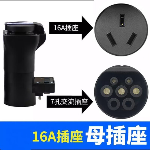 Qiaobo Lai New Energy Electric Vehicle Charging Gun Charging Pile Hook Gun Head Lock Charging Gun Anti-theft Lock Protection Box Gun Base Charging Anti-Theft Model - Male and Female Plug Combination Set - 10A Jack