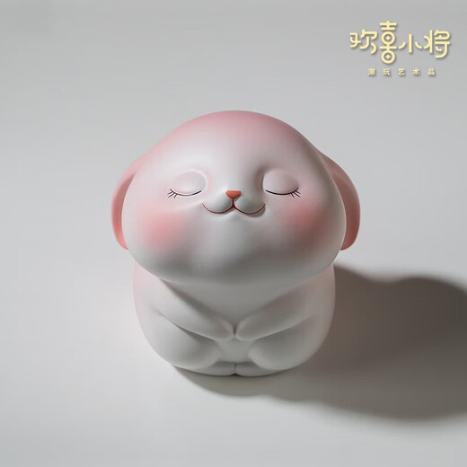 铜师傅欢喜兔一对 潮玩艺术品 生肖兔 手办 情人礼物桌面摆件工艺礼品 欢喜如意兔