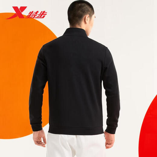 特步夹克运动外套男装针织开衫卫衣休闲运动服