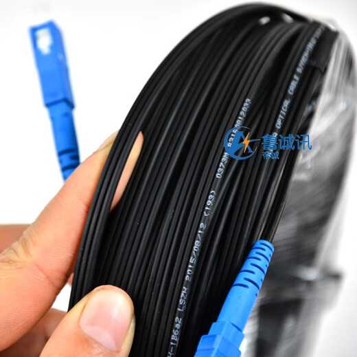 鲁诚讯家用工程成品皮线光纤线SCUPC SCUPC光纤跳线光钎线单芯单模光纤移动电信联通广电通用千兆网络 100米