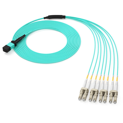 Nokoxin mpo-mpo Faserspringer Frau Multimode 8-Core 12-Core OM3/OM4-Bündel B Polarity Compatible MTP 40G/100g Jumper Multimode MPO weiblich bis 8-Core-LC OM3 5 Meter