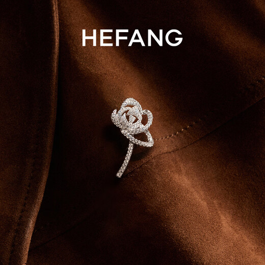 HEFANG He Fang Jewelry Elegant Rose Brooch Silver Pin Women's Light Luxury High-end Birthday Gift for Girlfriend Silver