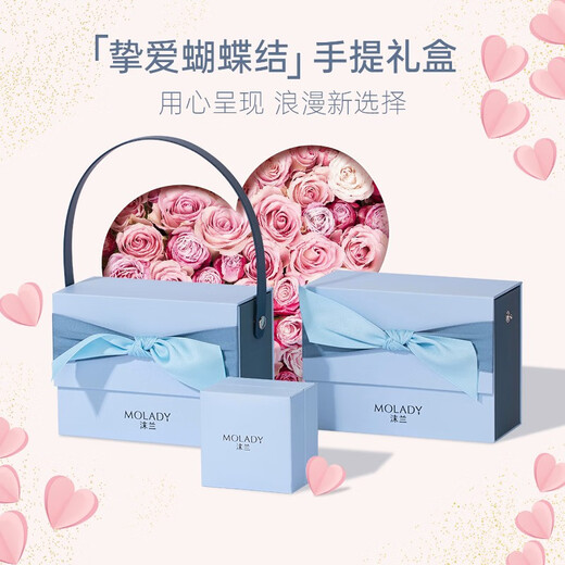 MOLADY S925 Silver Hetian Jade Necklace Women's Light Luxury Lucky Bag Pendant Girl's Birthday Anniversary Gift for Girlfriend and Wife Imported Zircon Lucky Bag Hetian Jade Necklace* Gift Box