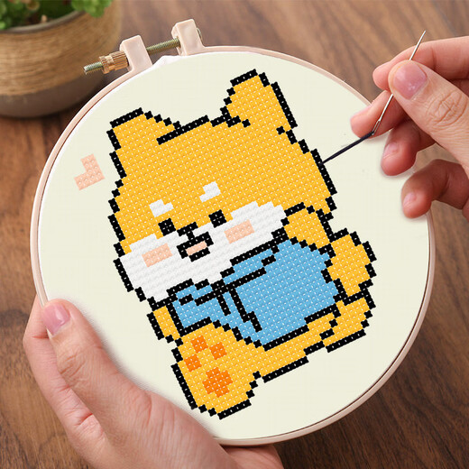 The new style of the new cross-stitch small piece of the student's cute cartoon simple student beginners. Cotton 1348 small mushrooms without frame