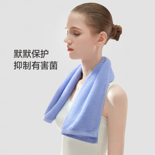 The most lifelike Xinjiang long-staple cotton towel pure cotton face towel pure cotton thickened 3 pack white/green/blue 34*76cm120g