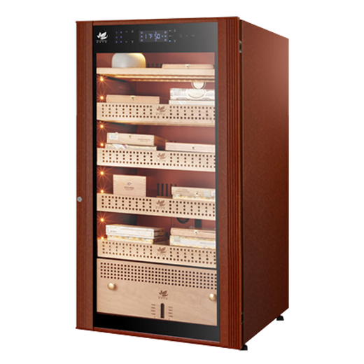 Freierman H520 cigar cabinet, constant temperature and humidity, inverter compressor, cedar wood humidifier, fingerprint password lock, wine cabinet, aluminum liner, 1.2m wide body, true inverter (five-lock smart model)