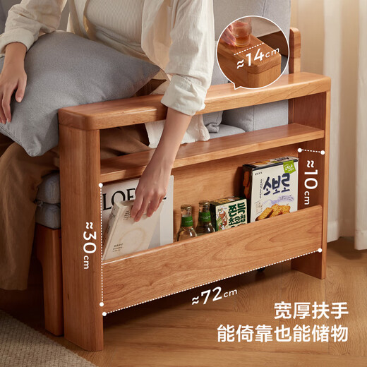 Lin's home living room sofa solid wood frame bed folding dual-use 2024 new small apartment three-person PK2K