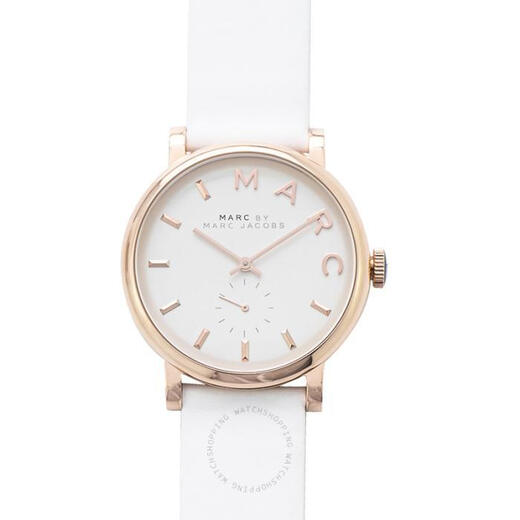 MarcJacobs女士石英手表腕表表盘36mm防水50m设计时尚简约白色MBM1283 white os