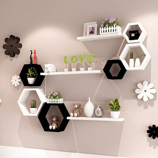 City code wall shelf living room TV background wall wall cabinet decoration restaurant wall-mounted bedside storage X68-Package M