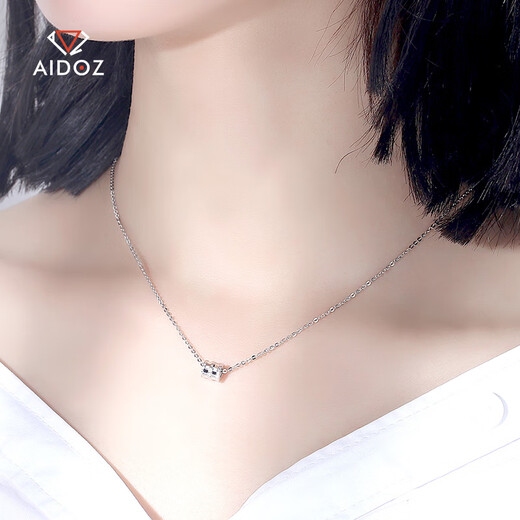 Aido Diamond pt950 platinum small waist necklace for your girlfriend platinum set necklace medium version weighs 3.7-3.9 grams