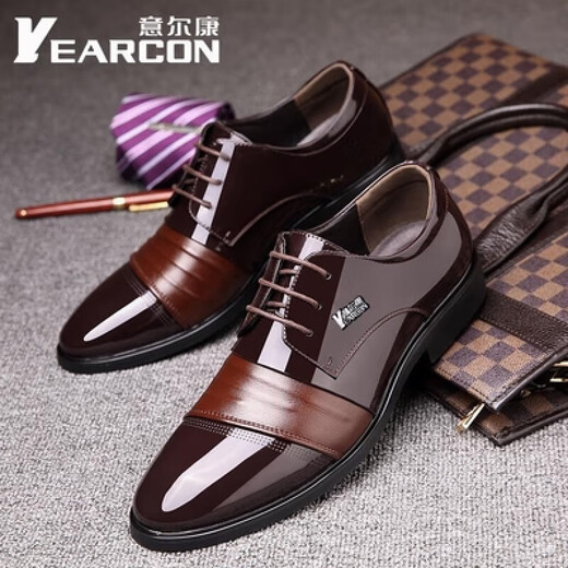 Yierkang zapatos para hombres para ropa formal más aterciopelado zapatos de cuero de encaje cálido tibio para hombres y9928 43 43