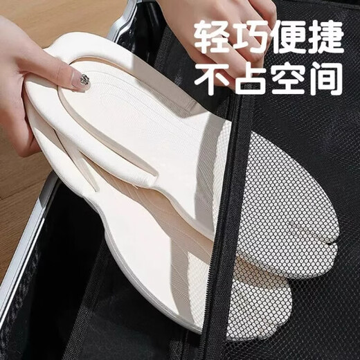 
GUOLUOFEI folding travel slippers for men in summer new portable outdoor travel beach swimming anti-slip flops for women outside wear khaki 9275 265mm M suitable for sizes 39-41