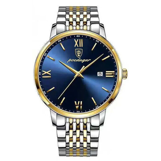 Casollen Yageer Watch Swiss Water Calendar Luminoso Business Business Men a Mass's Fashionable Generoso Simple Pareja Mira Automático 826 Silver Shell White Surface Versión fuerte