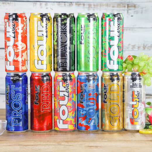 四洛克four loko斯洛克美国进口啤酒洋酒网红果味酒派对鸡尾酒网红微醺 粉蜜桃695mL1罐