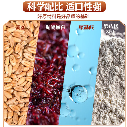 Western style Western style musk blood wheat wild fishing crucian carp, carp, grass carp Laotan fermented nesting material strong fragrance hook granular bait Laotan blood wheat 400g