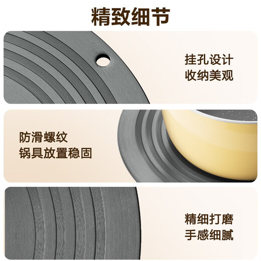 SUPOR heat conduction plate enamel pot anti-burn black pot heating plate heat conduction thawing meat and milk pot partition gas stove gas stove diameter 24CM universal for a variety of pots