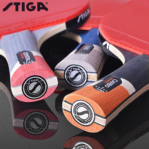 Stiga table tennis racket 6 stars professional Carbon Stiga finished product shoot beginners horizontal shot straight shot single shot six stars horizontal shot / long handle [professional fast attack]