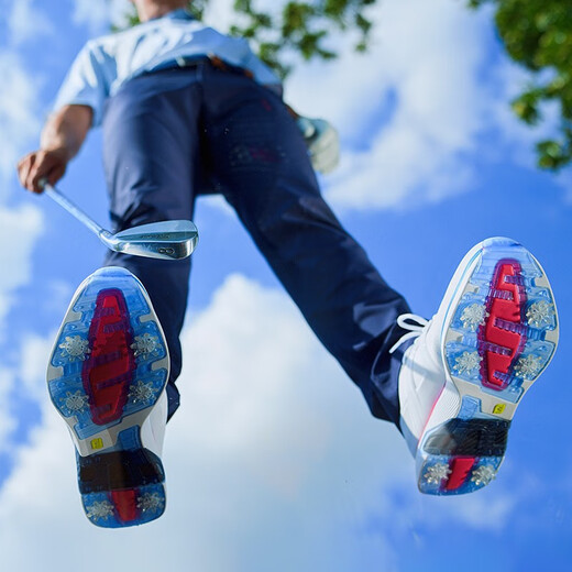 FootJoy Golf Shoes Men's New Summer Product HyperFlex BOA Lightweight Comfortable Cushioning FJ Sports 51050 White/Blue/Purple Size 41