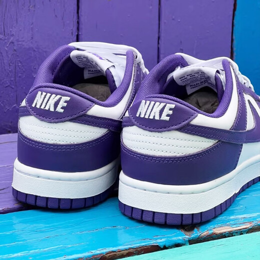 
Nike (NIKE) men's shoes autumn new Dunk Low skateboard shoes retro sneakers low top casual shoes DD1391-104 white purple 42.5