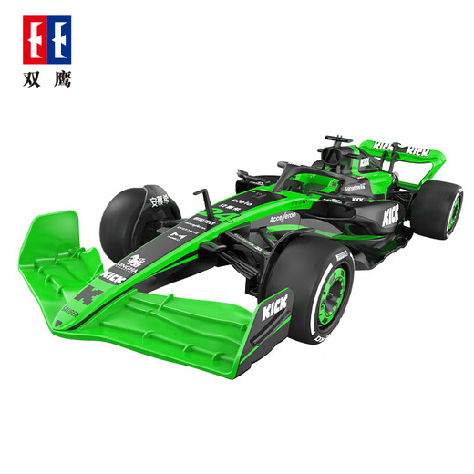 DOUBLE E双鹰遥控玩具跑车F1索伯车队赛车C44成人高难度男孩玩具礼物收藏 E733-001绿色