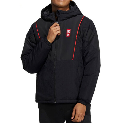Adidas Herren Herbst und Winter Neue Sportbekleidung warme winddichte Kapuze bequemer Casual Jacket Cotton Jacket HC9731 Baumwolljacke S S