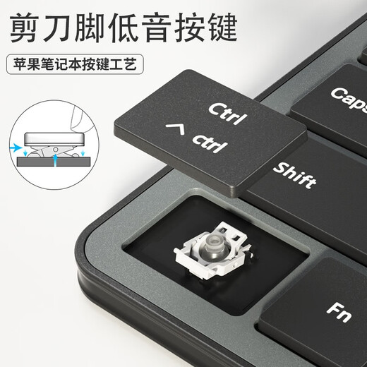 BOW HW306DL-2 Rechargeable Wireless Keyboard and Mouse Set Office Ultra-Thin Portable Keyboard and Mouse Set Laptop Desktop Home Keyboard and Mouse Gray Black