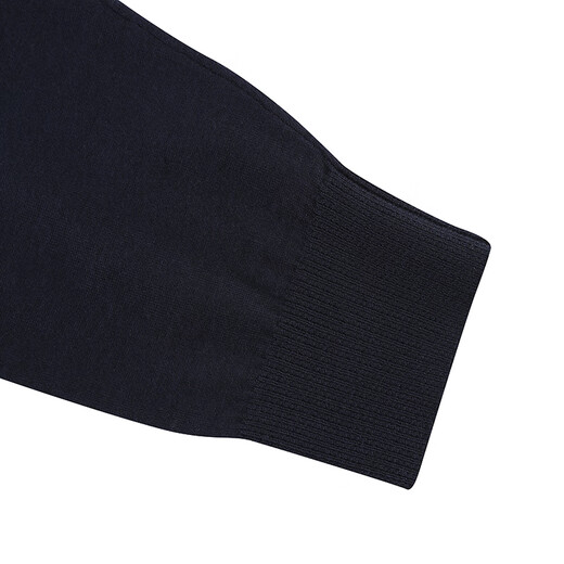 AQUASCUTUM/雅格狮丹秋冬新品男士保暖长袖纯绵羊毛针织衫Q4867EI041 深蓝39 S