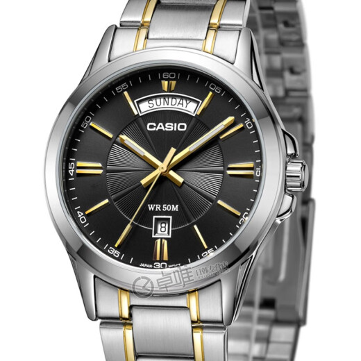 Casio (Casio) Mira la serie de puntos para hombres de cuarzo simple y de moda Watch MTP-1381G-1A