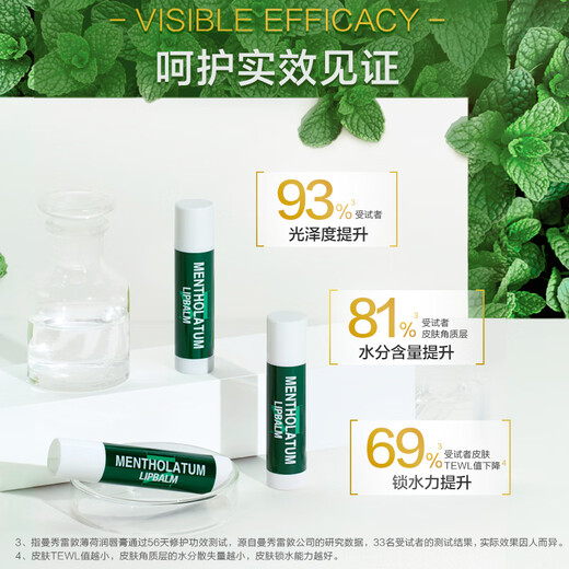 Hydratant et réparation du baume à lèvres éloignent la peau morte et réduit la saveur de menthe à bande lèvre 3,5 g * 3 Super Value Partage Pack