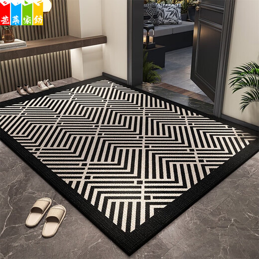 Fuxiao modern style home floor mat cut door mat 2024 new style door entrance foot mat household door resistant snowflake-15275 100cm*100cm upgrade 9th generation dirt-resistant Falman