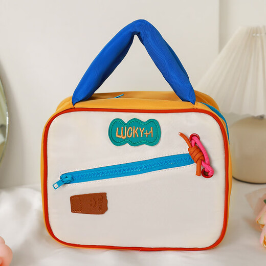 Chengyang toiletry bag for women, portable, large capacity, high-end, contrasting color, foldable toiletry storage bag, contrasting color toiletry bag