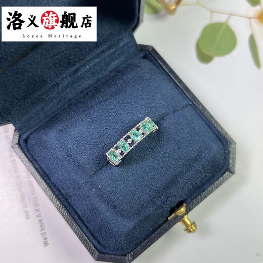 Qianpei 220 carat emerald ring for women colored gemstone jewelry gemstone 925 silver inlaid size 13