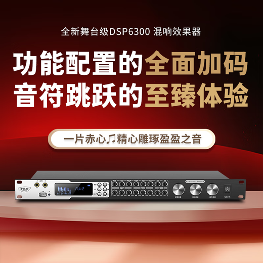 Melody DSP6300 karaoke reverberation digital audio preamp effector home theater anti-howling mixer processor with microphone mixer equalizer DSP6300 professional karaoke effector Bluetooth version standard version