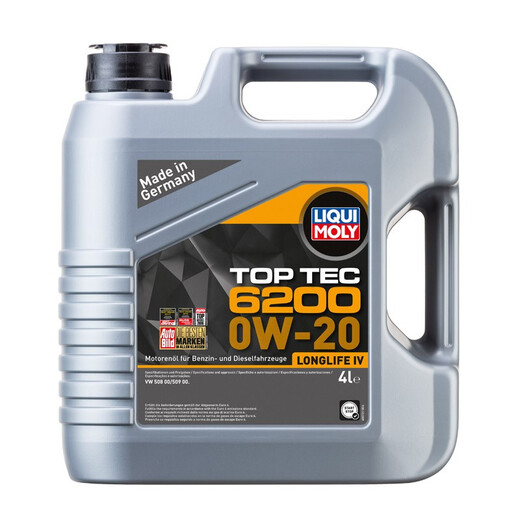 LIQUI MOLY Deutsch importiertes Motoröl Top-Technologie 6200 Synthetiköl 0W-20 passend für Volkswagen Audi 20788 0W-20 4L
