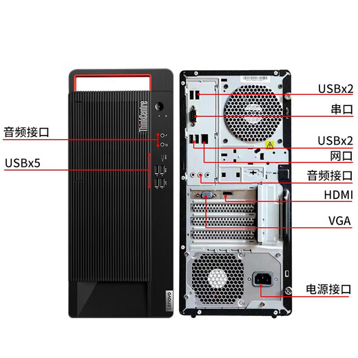 Lenovo Kaitian M90h G1t Domestic Xinchuang commercial office DeepSeek deployment desktop computer server small host customized on demand supports Win7 Haiguang 3350 Kirin V10 desktop trial version 64G丨512G+4T丨RTX3060