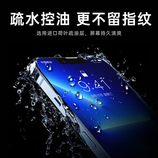 Smors [2 Stück/Peking Matching] Geeignet für Apple 15 Tempered Film iPhone 15 Mobilfunkfilm HD Hochfeindliche Anti-Finger-Fingerabdruck-Ultra-dünn-Glas-Frontfilm