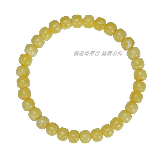 Spinner 6+mm beeswax Tibetan old-shaped bead bracelet bracelet Buddha beads rosary beads real amber natural raw mineral chicken oil yellow