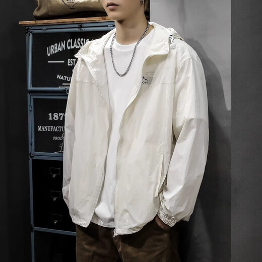 OLJ light luxury high-end brand summer light sun protection clothing men's loose ice silk quick-drying hooded sun protection clothing outdoor fishing leather green 3XL 180-200Jin Jin equals 0.5 kg