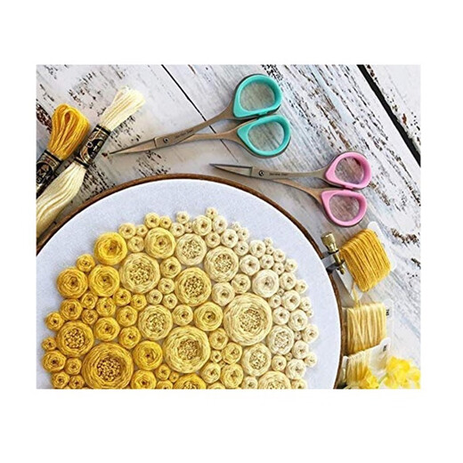 Small scissors with tilted tip and sharp tips, ultra-light clay extra-fine scissors, hand-made DIY patchwork sewing, embroidery and seam removal, high-quality straight elbow trimming tip scissors M861 white handle, straight head detail scissors, hand sharpened 9.5CM