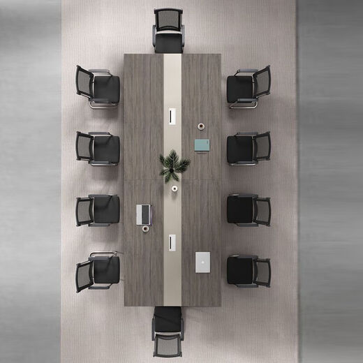 会议桌长桌小型简约现代办公家具长条桌培训桌洽谈桌办公桌椅组合 2.0米*1.0米会议桌