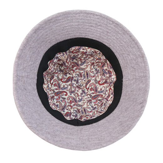 Maria Gucci (MARJA KURKI) warm wool hat for women in winter, basic hat, flat top fashionable casual hat, gray camel