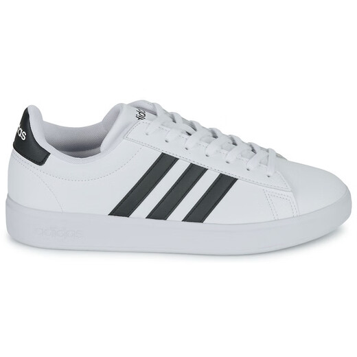阿迪达斯 （adidas）情侣款低帮系带运动板鞋学生球鞋GRAND黑白色2025春秋新款GW9195 白色/黑色 36
