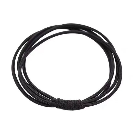 Anzhishang hair rope high elastic pigtails for boys, rubber bands for tying hair, durable black hair ring leather set for women, 4 in 1 black (10 pieces)