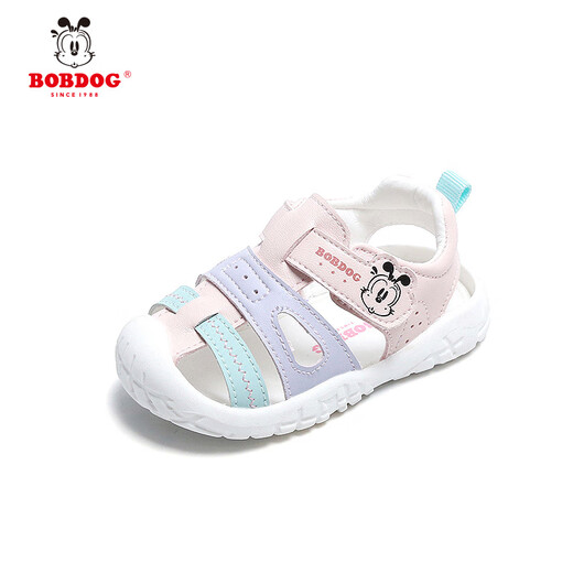 Babudou (Bobdog) Sandalias para niños Sandalias para niños 0-1 años Summer Boys and Girls Baotou Baby Shoes Soft Sole Funcional Shoes Non-Slip 3 Pink Size 15 / Inner Longitud 13.0 cm